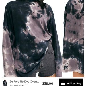 Free People Be Free Tie Dye Top